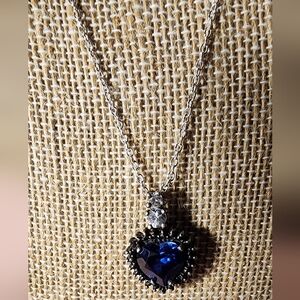 Heart Shaped Real Sapphire Necklace